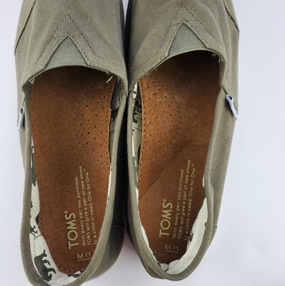 NWOB Men's Toms Classic Canvas Olive Green - Picture 4 of 5